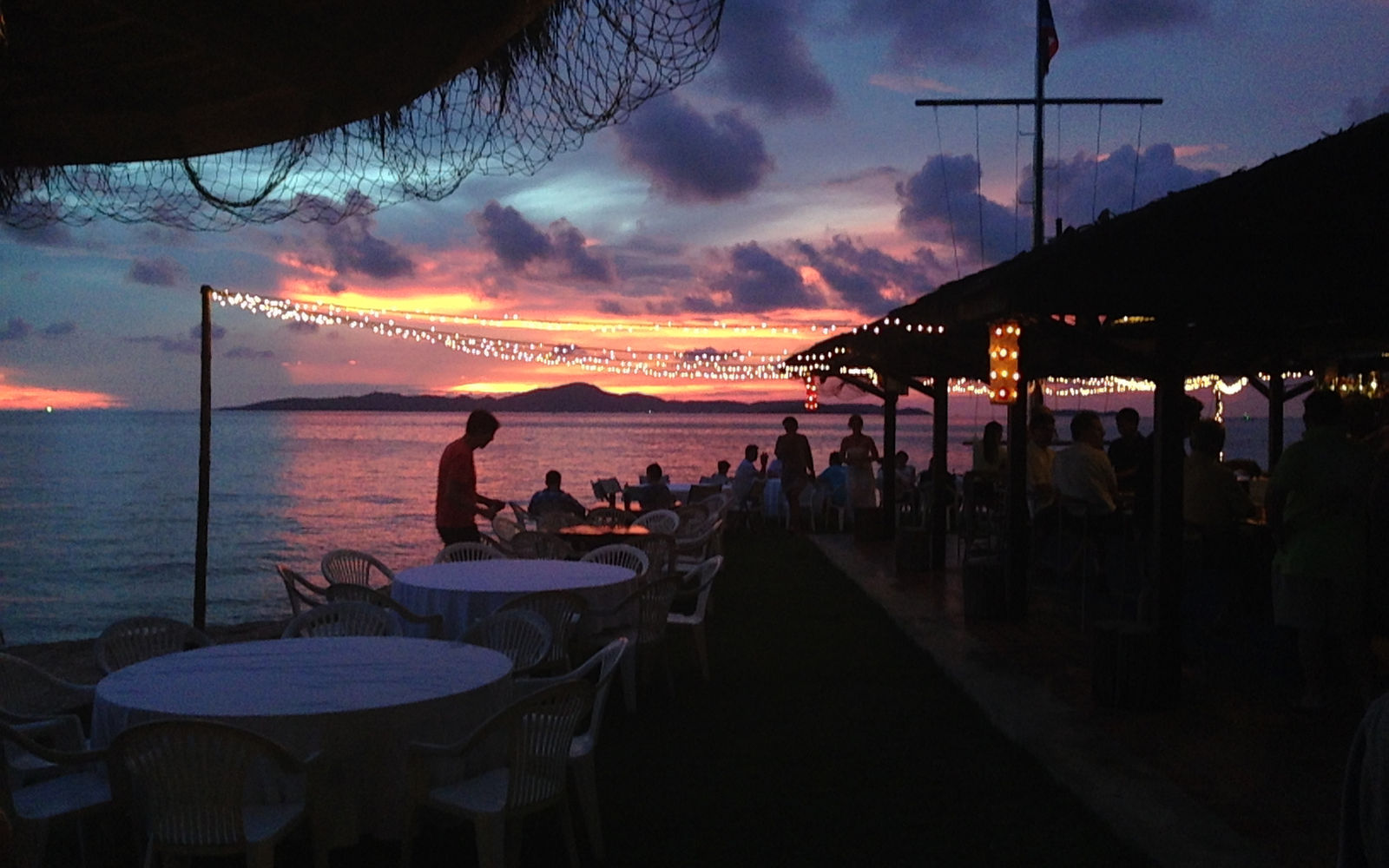 The Beach Bar at sunset