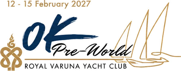 OK Pre-Worlds 2027 emblem, 12-15 February 2027, Royal Varuna Yacht Club