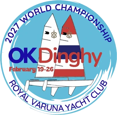OK Dinghy World Championship 2027 emblem, 19-26 February 2027, Royal Varuna Yacht Club