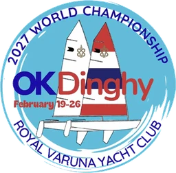 OK Dinghy World Championship 2027 emblem, 19-26 February 2027, Royal Varuna Yacht Club